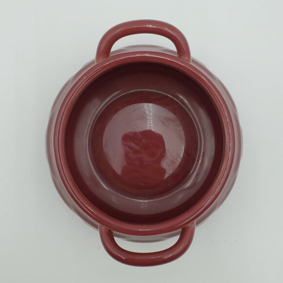 Longaberger Paprika Individual Small Soup Tureen Handled Soup Chili Chowder Bowl - Picture 3 of 5